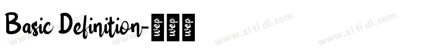 Basic Definition字体转换